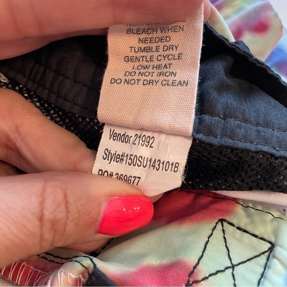 Modern Amusement Tie Dye Retro Board Swim Shorts Size 30 - Picture 7 of 9